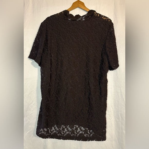 Susan Graver Style Women’s Chocolate Brown Blouse Short Sleeved size 1X - Picture 4 of 11